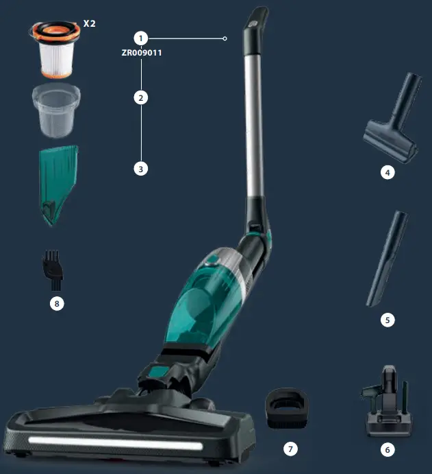 Rowenta RH12 Compact Xtreme Cordless Vacuum Cleaner - 1