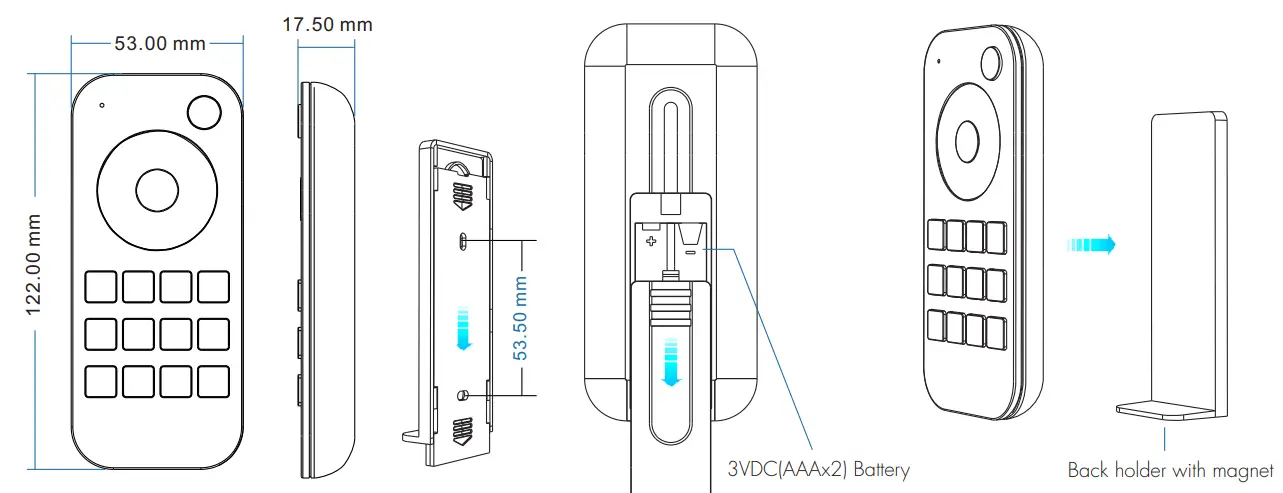 LEDYi RT5 RT10 Touch Wheel RF Remote Controller - fig 1