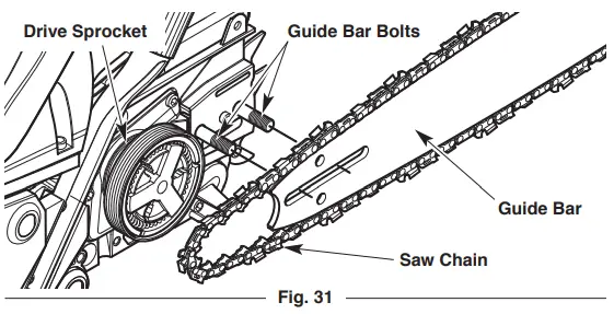 TROY-BILT TB4620C XP 20 Gas Chainsaw - Fig 34