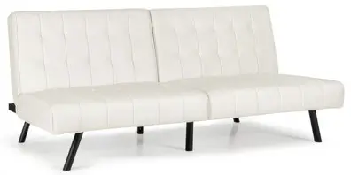 YESHOMY 8CK-68469HWWH White Futon Sofa