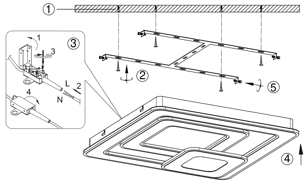 TRIO LIGHTING 629219331 LED Ceiling Light parts 3