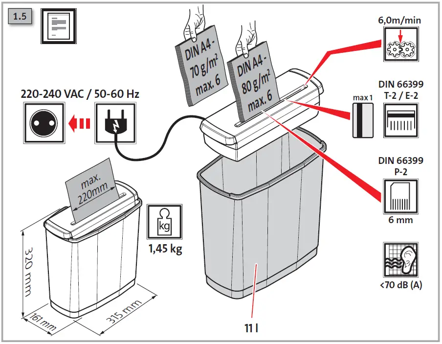 DAHLE-PS-60-PaperSAFE-Paper-Shredder-fig-2