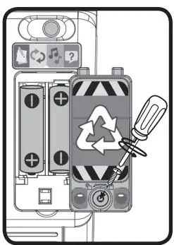 vtech Ride & Go Recycling Truck User Guide - Battery Removal and Installation