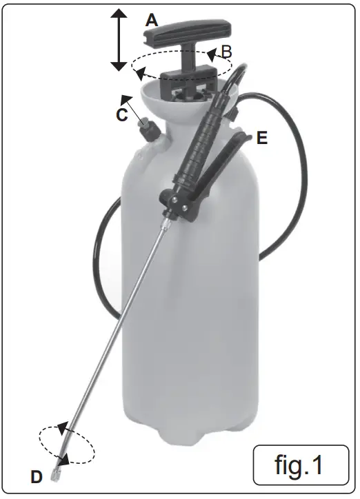 SEALEY SS3 8L Pressure Sprayer fig