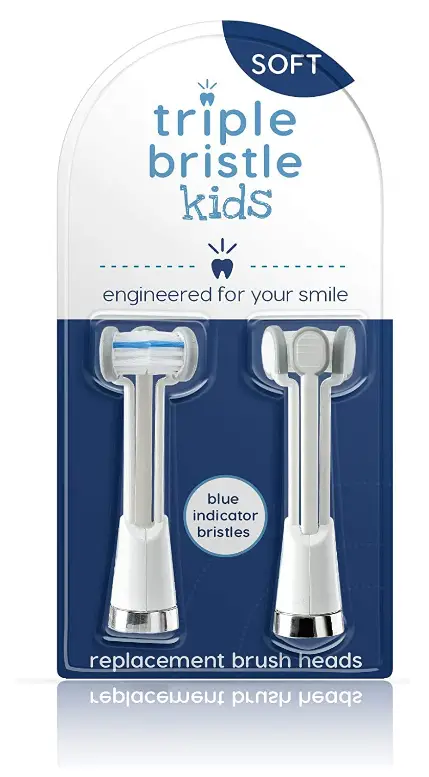Triple Bristle Kids Sonic Toothbrush Replacement Heads