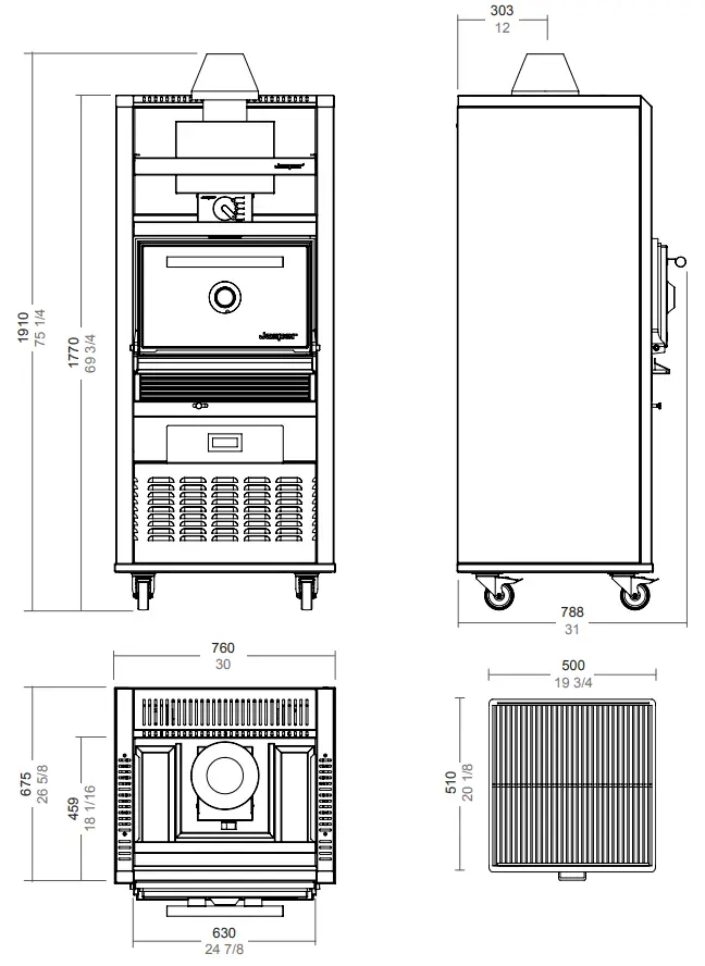 Josper HJA 45 Medium Charcoal Oven - 14