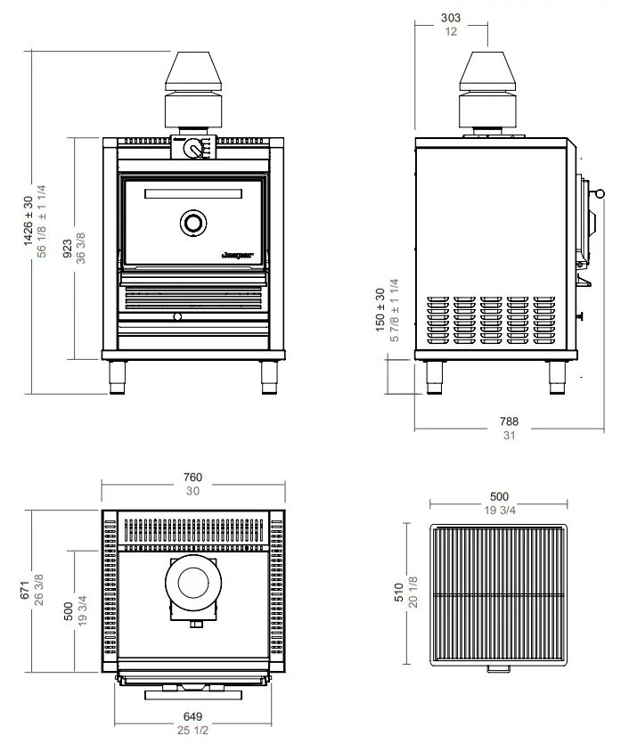 Josper HJA 45 Medium Charcoal Oven - 17