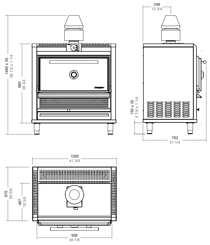 Josper HJA 45 Medium Charcoal Oven - 18