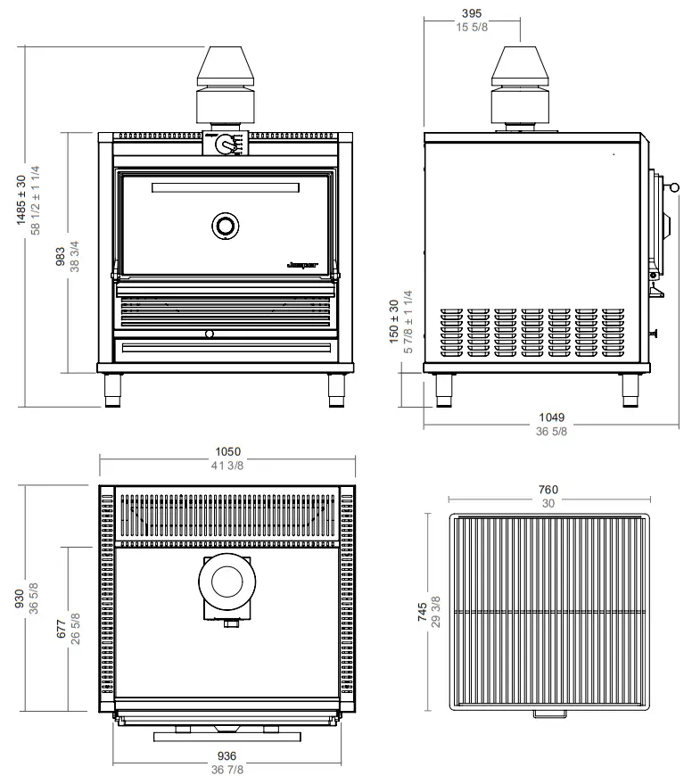 Josper HJA 45 Medium Charcoal Oven - 19