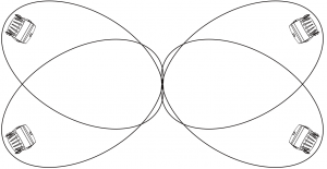 1 pair of speakers should be used for every 200-400 ft