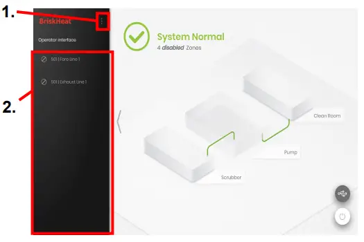 BriskHeat LYNX Temperature Control System - ACCESS BUTTON