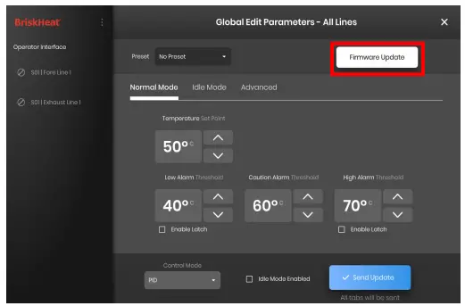 BriskHeat LYNX Temperature Control System - FIRMWARE UPDATE
