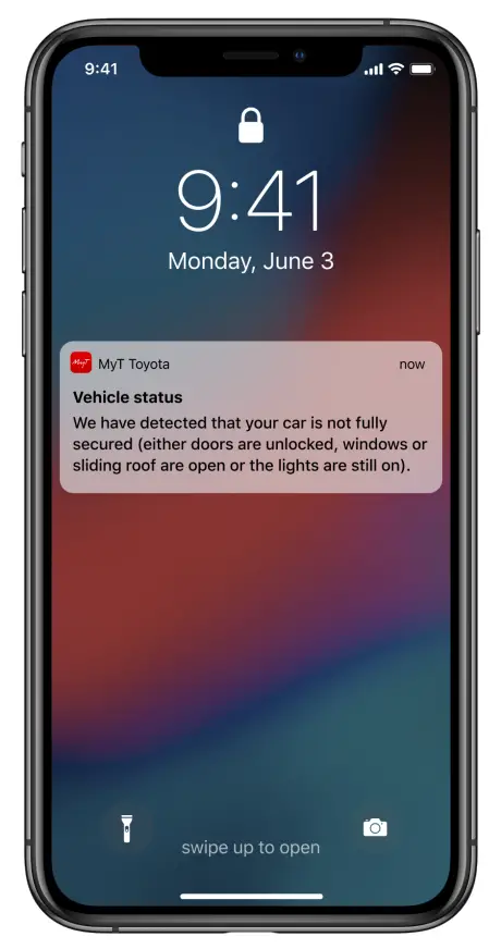Apps Toyota MYT App Remote Controls Forgotten Notifications