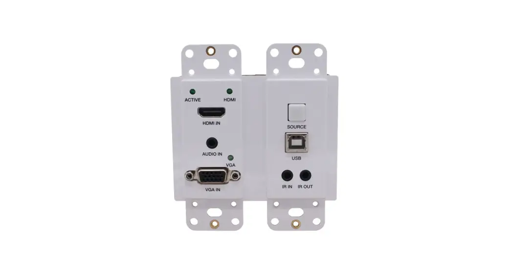 Vigillink Vlwp-2hvg-tr 18g 2x1 Hdmi-vga Wall Plate With Auto-switching User Manual
