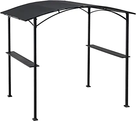 SUNJOY GROUP A103002000 Doutzen 5x8 ft. Black Steel Grill Gazebo