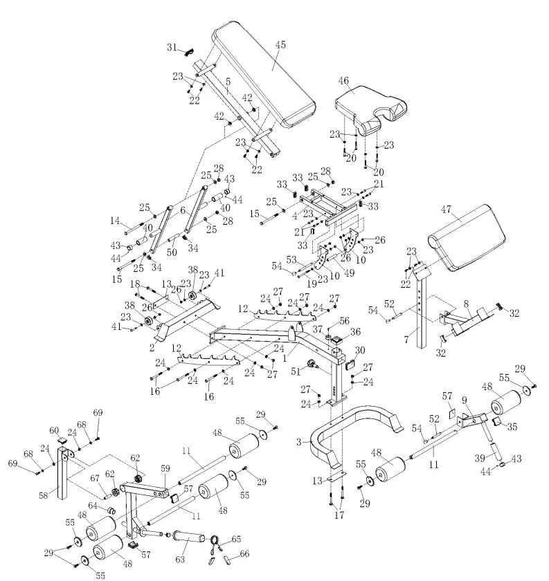 MARCY SM 7553 Pro Deluxe Smith Cage Home Gym System-fig6