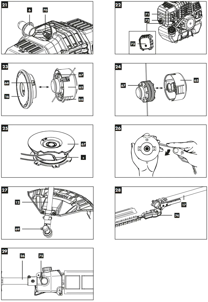 PARKSIDE PBK 4 B3 4 In 1 Petrol Multi Tool - fig 3