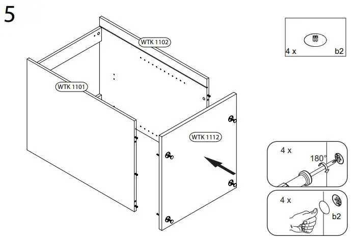 WASHTOWER WSUS60-10 Base Cabinet Installation Guide - Assembling instruction