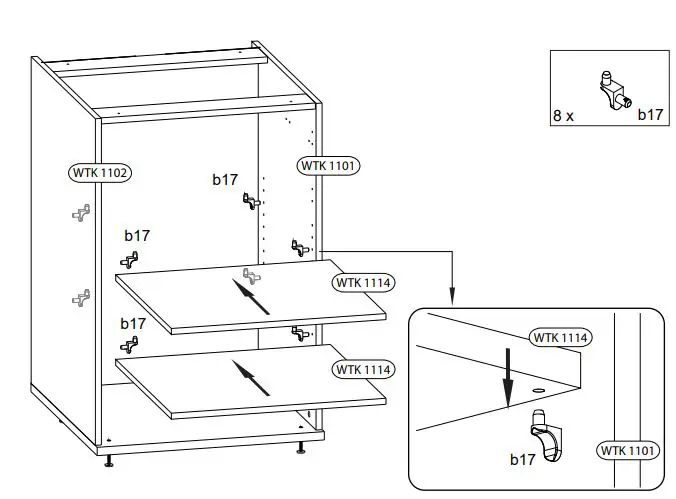 WASHTOWER WSUS60-10 Base Cabinet Installation Guide - Assembling instruction