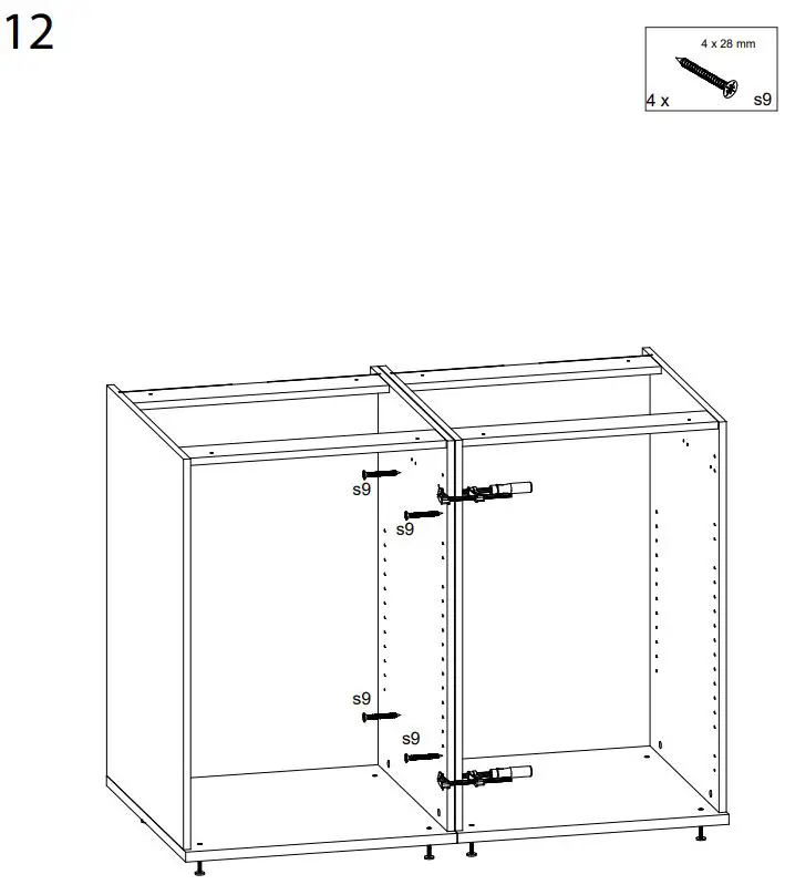 WASHTOWER WSUS60-10 Base Cabinet Installation Guide - Assembling instruction