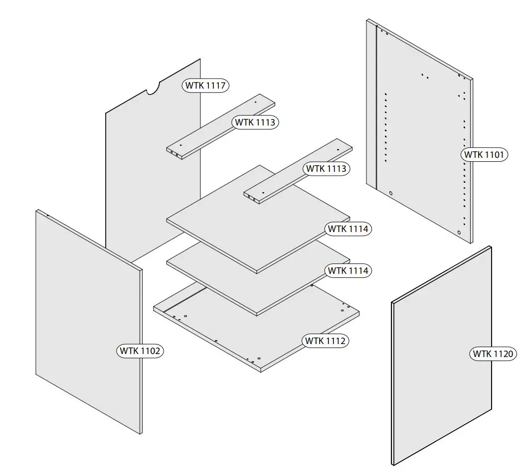 WASHTOWER WSUS60-10 Base Cabinet Installation Guide - Assembling instruction