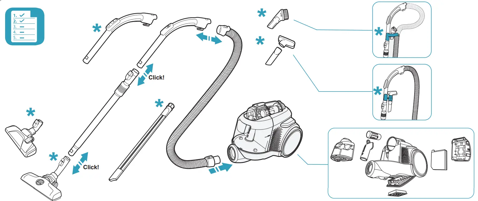 Electrolux EFC71511DB 1800W UltimateHome 700 Canister Vacuum Cleaner - fig 1