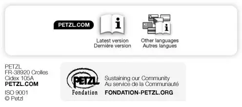 PETZL VIZIR Helmet Instruction Manual - Certified icon
