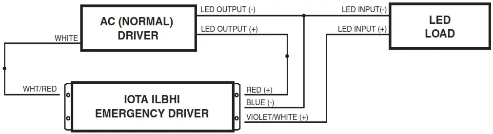 IOTA ILBHI CP HE SD HV Emergency LED Driver - WIRING