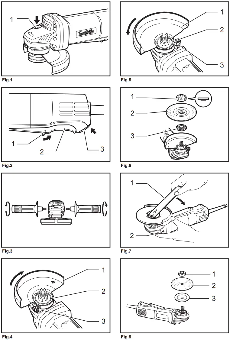 makita 9556PB Angle Grinder - Figure 1