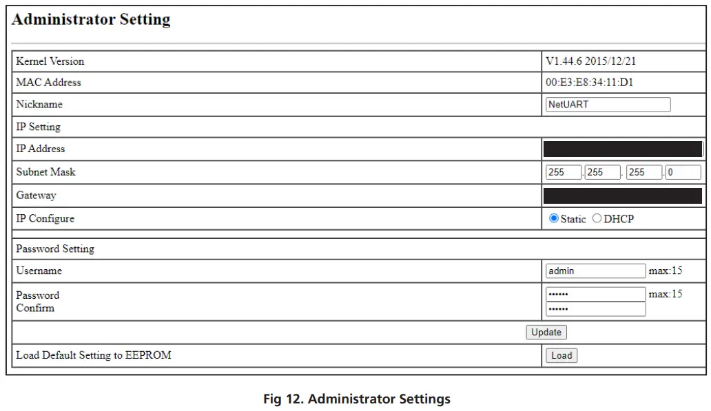 Administrator Settings