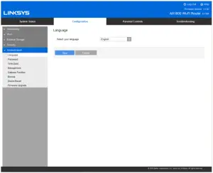 AX1800 - Basic Router Settings - Language