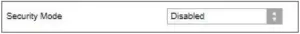 AX1800 - Security Option Settings - Disabled