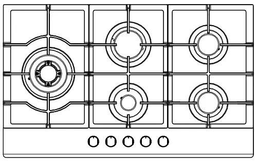 euro appliances ECT900GBK2 90cm Black Glass Gas Cooktop - Installing1