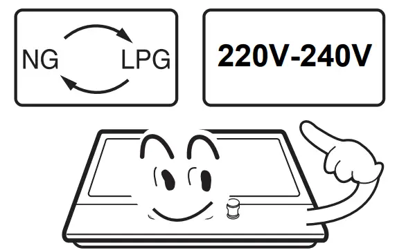 euro appliances ECT900GBK2 90cm Black Glass Gas Cooktop - Warning2