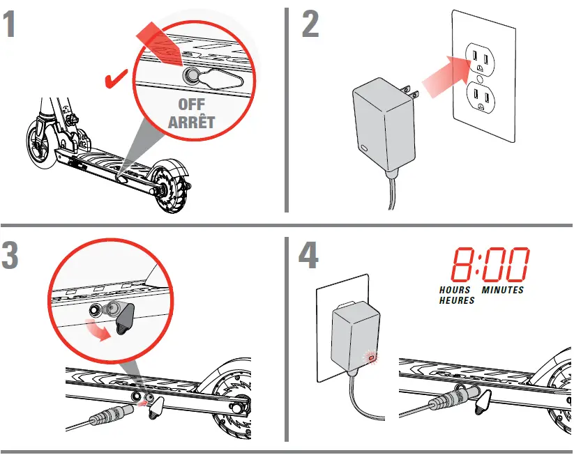 Razor Power Electric Scooters Initial charge time
