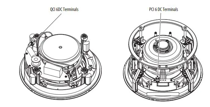 TANNOY QCI 6DC High-Performance 6″ Dual Concentric In-Ceiling Loudspeaker User Guide - Terminal Connections