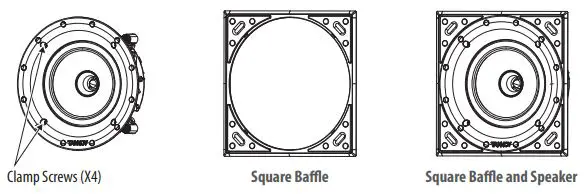 TANNOY QCI 6DC High-Performance 6″ Dual Concentric In-Ceiling Loudspeaker User Guide - To use the square speaker grille