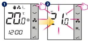 Change the Setpoint temperature