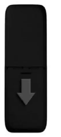 Insert 2 AAA batteries and put the door back in place