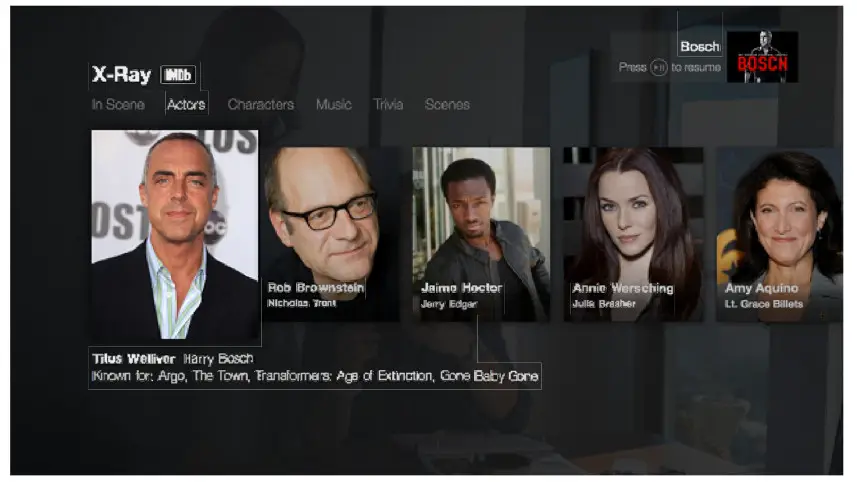 View Actor and Scene Information on Amazon Fire TV Devices