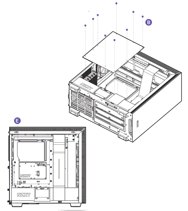 Nzxt Mid-Tower ATX Case [H710, H710i] Motherboard Installation