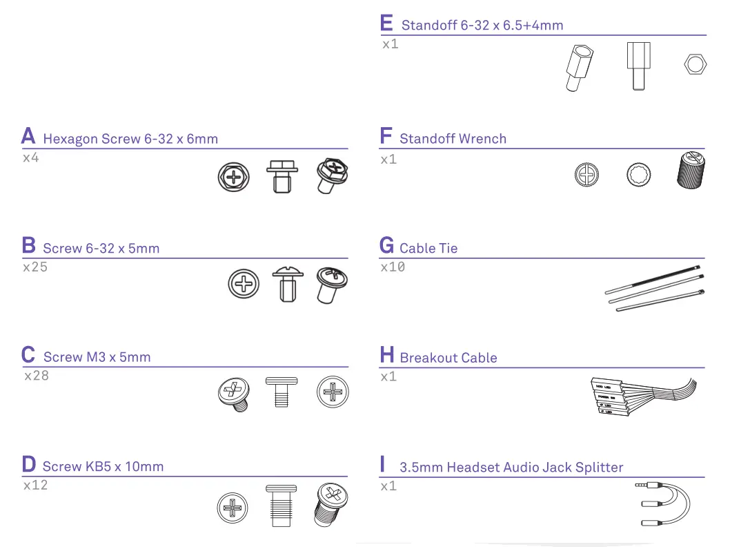 Nzxt Mid-Tower ATX Case [H710, H710i] Accessories