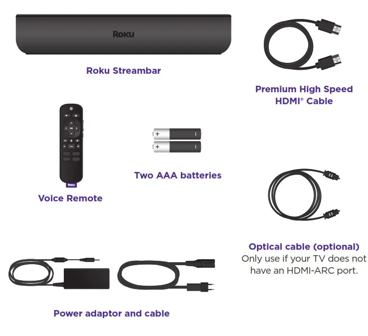Roku 6424779 Streambar Powerful 4K Streaming Voice Remote and TV Controls