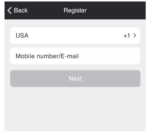 Register a Geeni account Step 1