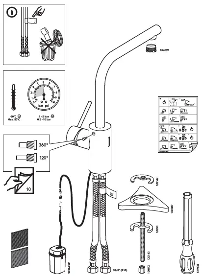 IKEA 703.594.96 TÄMNAREN Kitchen Mixer Tap Fig2
