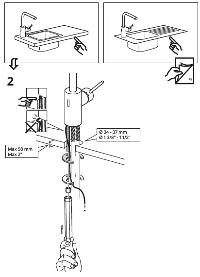 IKEA 703.594.96 TÄMNAREN Kitchen Mixer Tap Fig4