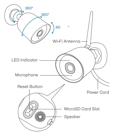 Teckin TS100 1080P HD Outdoor Security Camera - Look closer