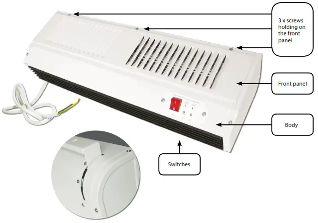 Eterna SH3WH 3000W Screen Heater - cover page