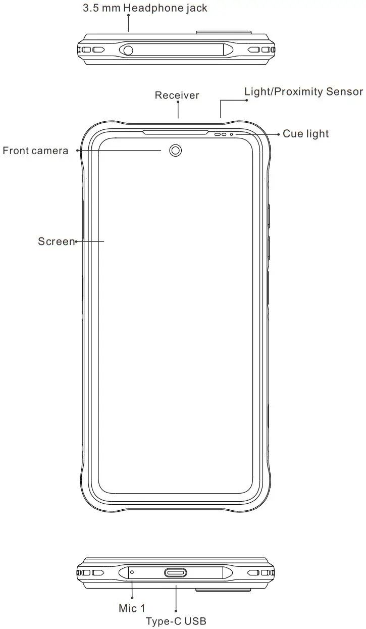 UMIDIGI RP02 Bison GT2 5G Smartphone - Product Hex vision image