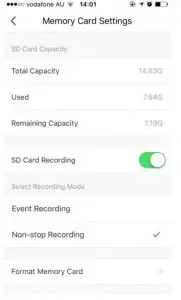Memory Card Settings